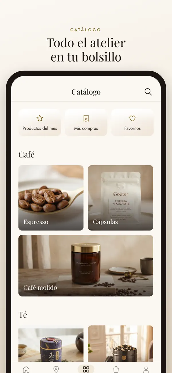 Captura de la app Gouter